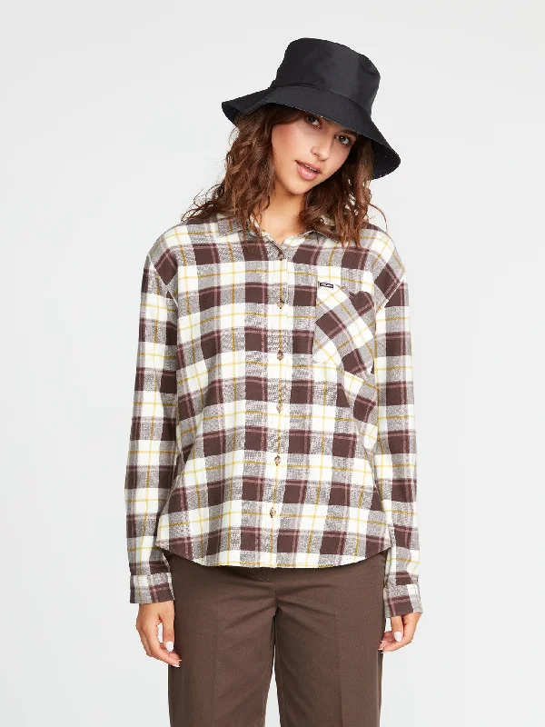 Plaid to Meet U Long Sleeve Flannel - Espresso