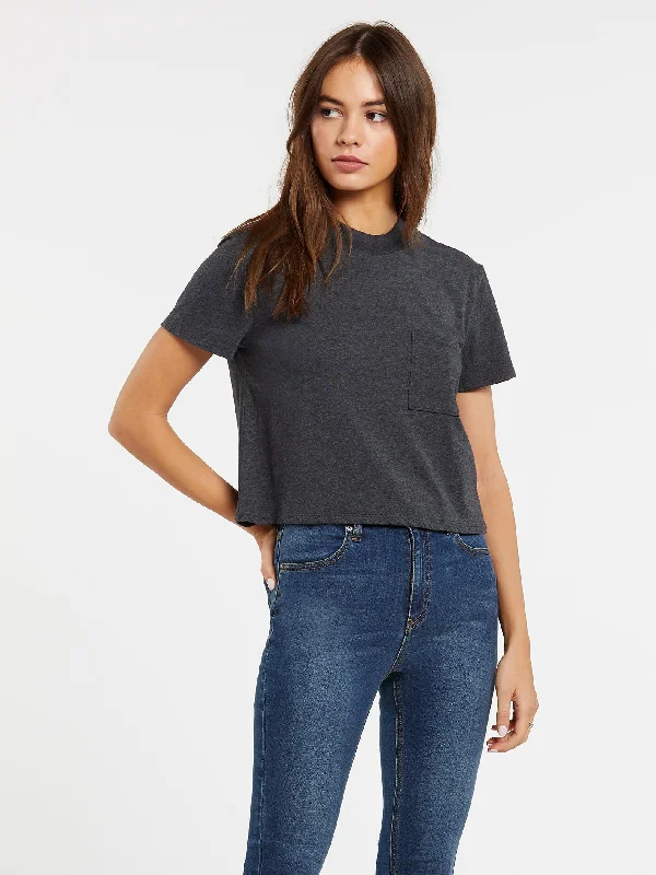 Pocket Stone Short Sleeve Tee - Heather Black