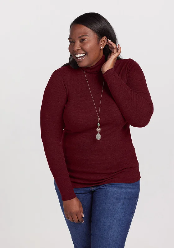 Sage Turtleneck - Cranberry Melange