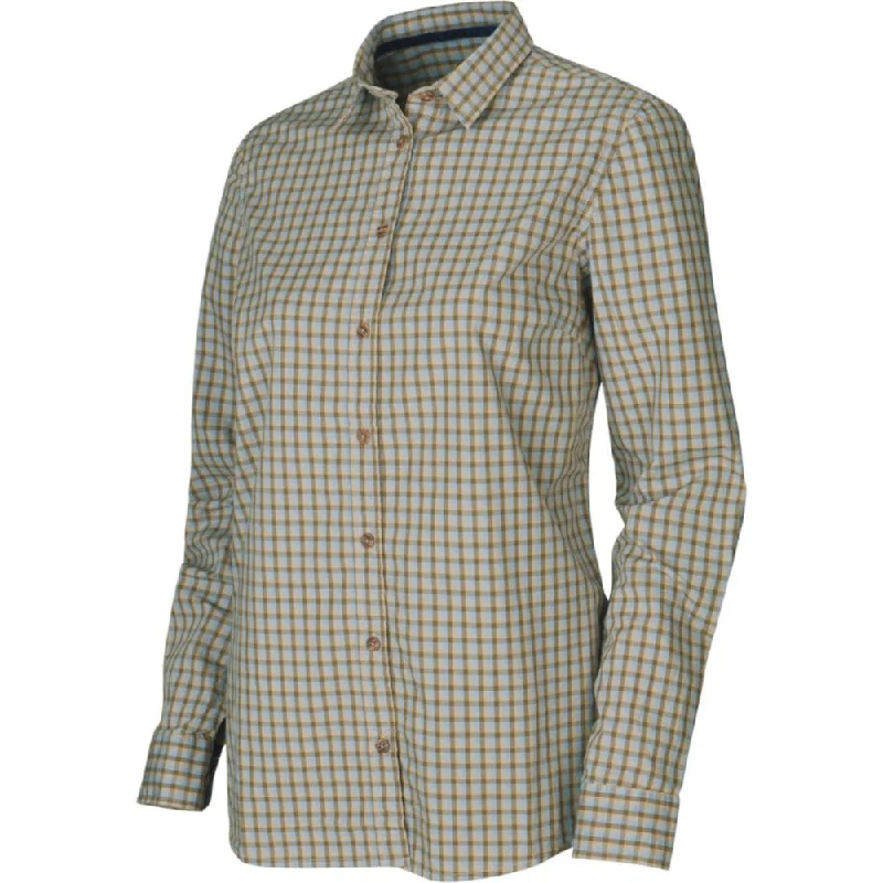 Selja Lady L/S Check Shirt - Heritage Blue Check by Harkila