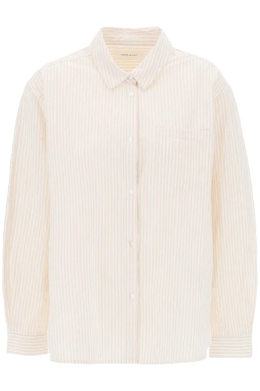 striped oversized shirt 10045 24116 GOTS BEIGE WHITE STRIPE