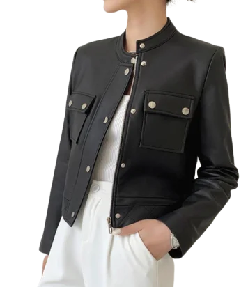 Womens Kamila Genuine Lambskin Leather Jacket