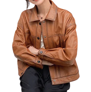 Womens Ximena Genuine Lambskin Leather Jacket