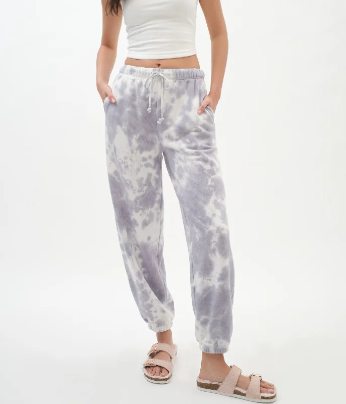 Aeropostale Tie-Dye Baggy High-Rise Cinched Sweatpants