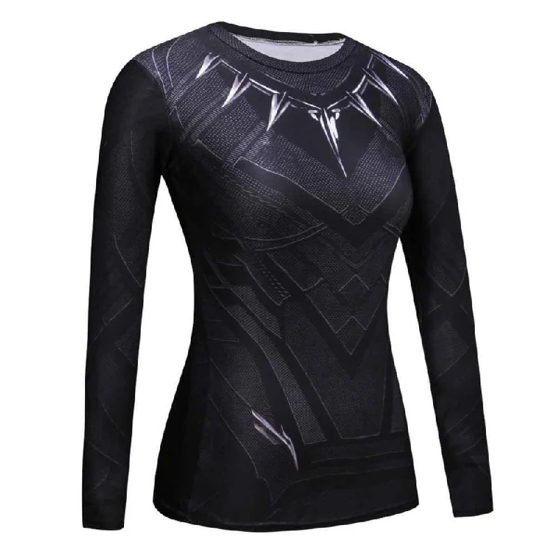 BLACK PANTHER Compression Shirt for Women (Long Sleeve)