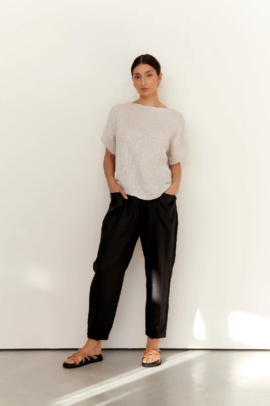 Noosa Linen Pants Black