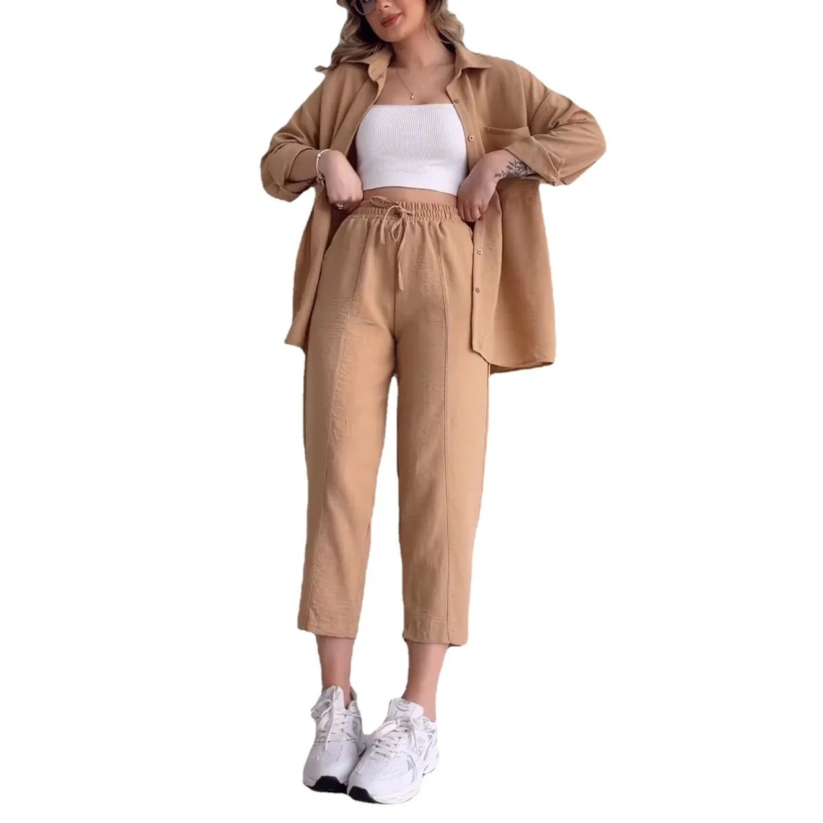 1165 Crepe Khaki Suit