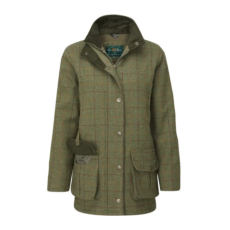 Alan Paine Rutland Ladies Tweed Coat - Pine