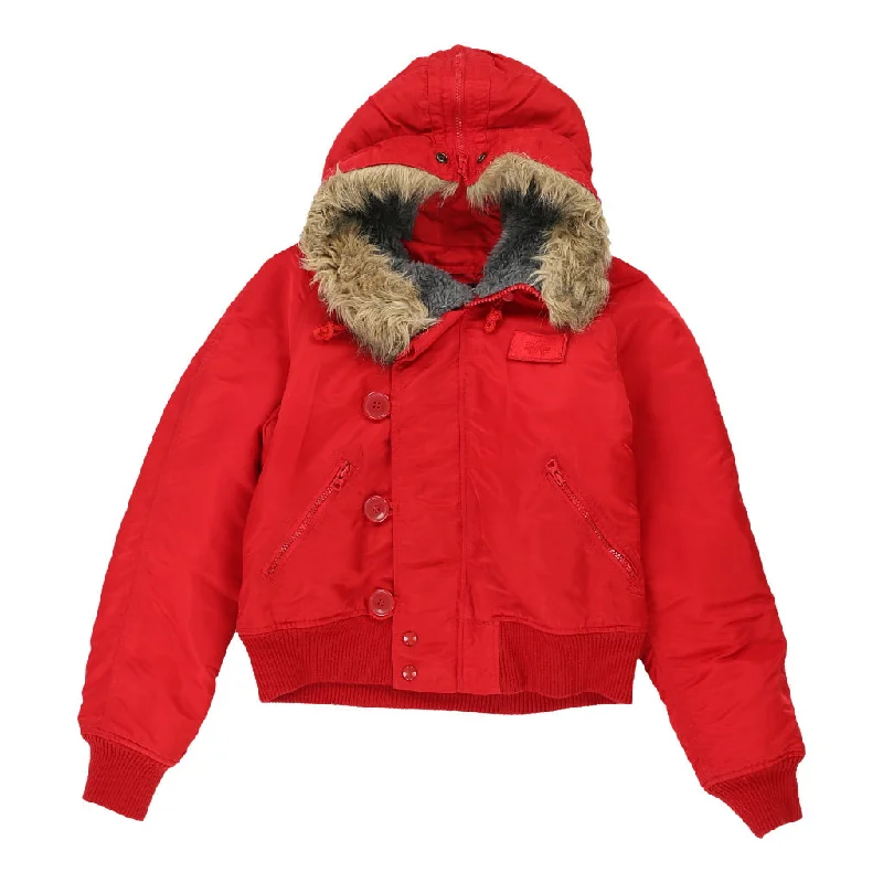 Alpha Industries Coat - Small Red Nylon