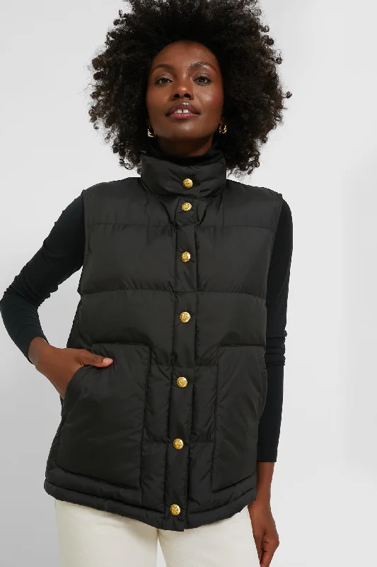 Black Inez Puffer Vest