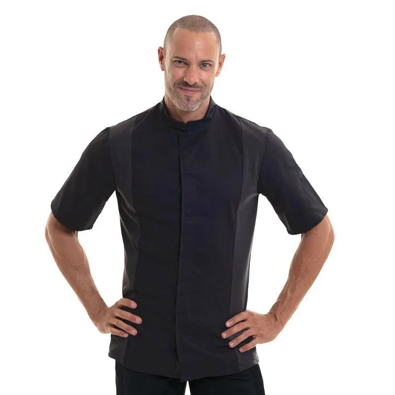 Black Short Sleeve Siaka Breathable Kitchen Coat - ROBUR