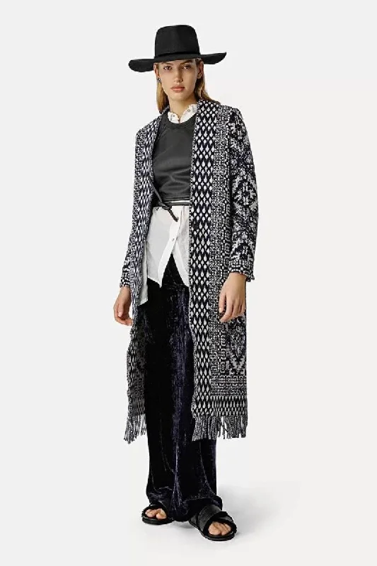 Coat Clio Jacquard 10600_my Coat Notte