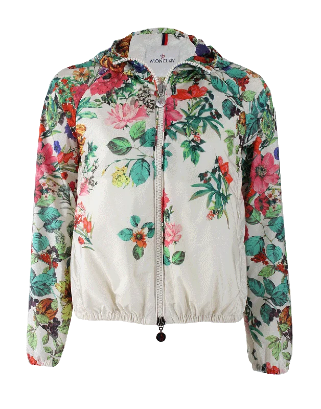 Floral Print Windbreaker