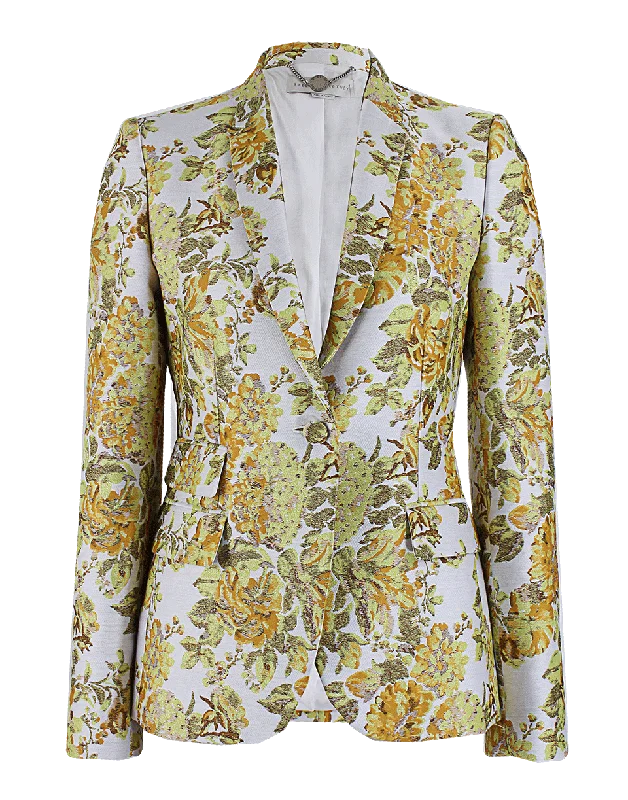 Jacquard Floral Tailored Jacket