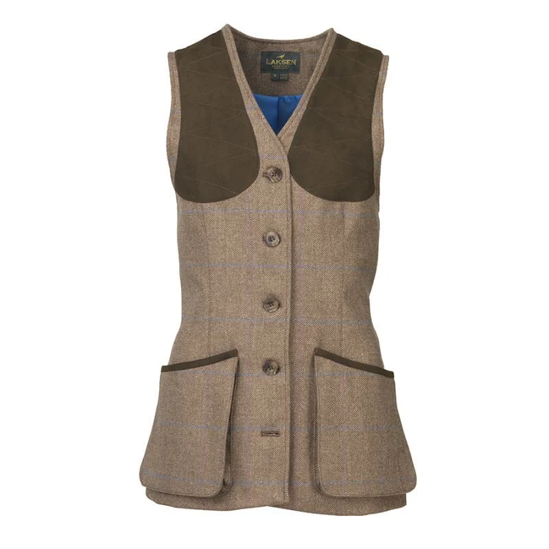 Laksen Ladies Tweed Shooting Vest - Ness Tweed