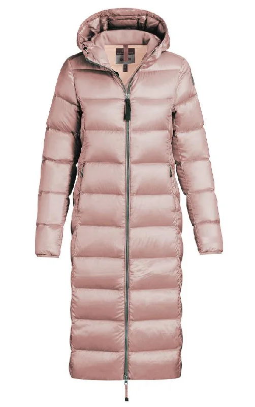 Parajumpers Leah Womens Long Jacket Powder Pink FW22up