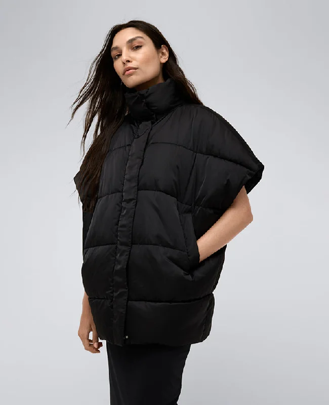 Quilted Oversized Tapered Vest Jacket