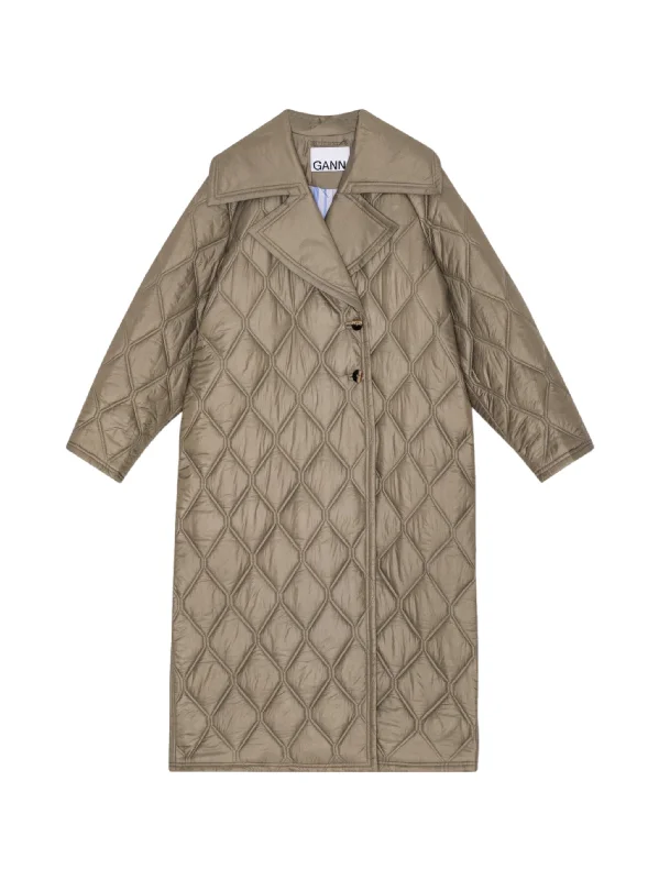 Ganni Shiny Quilt Coat