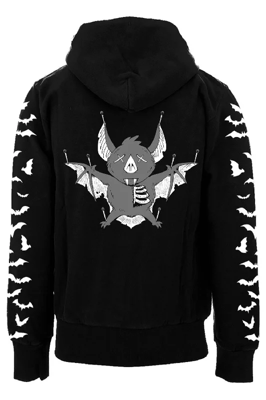 Taxidermy Bat Hoodie w/ Bat Sleeves [Zipper or Pullover]