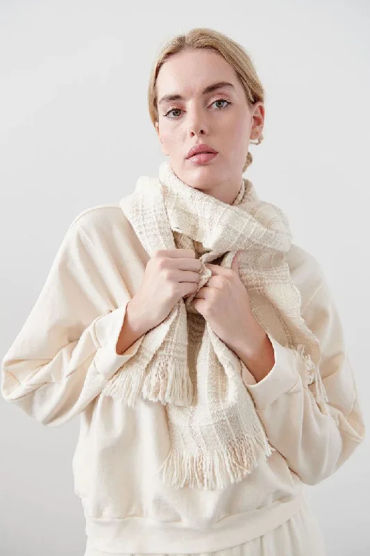 Wide Woven Poncho Women's - Chalk