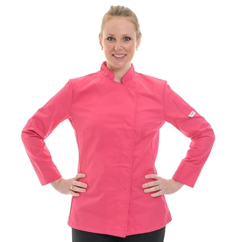 Women's Pink Short Sleeve or Long Sleeve Kitchen Coat - MANELLI