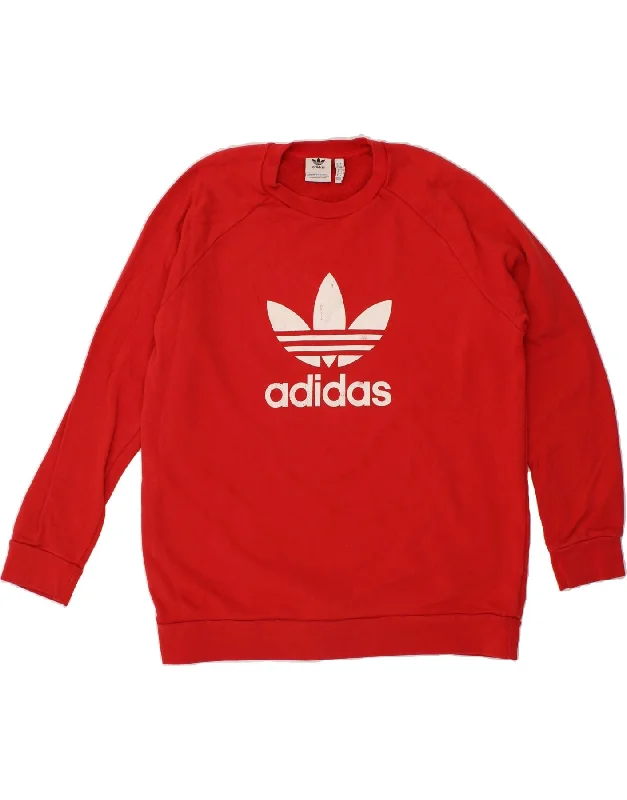 ADIDAS Mens Graphic Sweatshirt Jumper XL Red Cotton