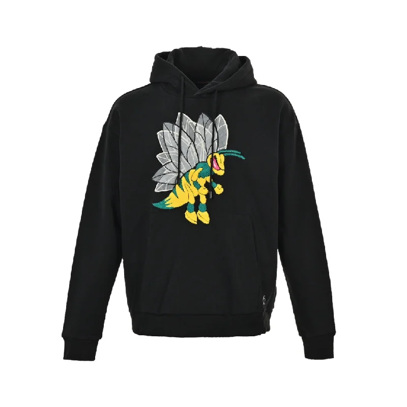 Bee velvet embroidered hooded sweatshirt