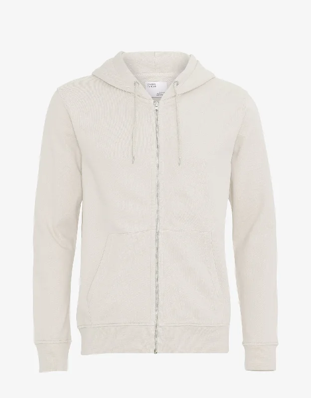 Classic Organic Zip Hood - Ivory White