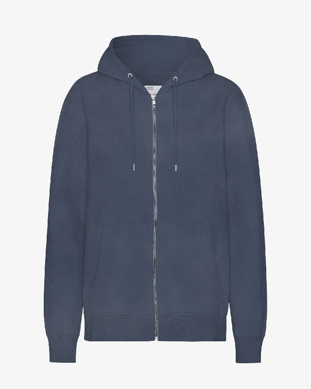 Classic Organic Zip Hood - Neptune Blue