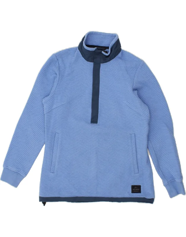 HELLY HANSEN Womens Button Neck Sweatshirt Jumper UK 10 Small Blue