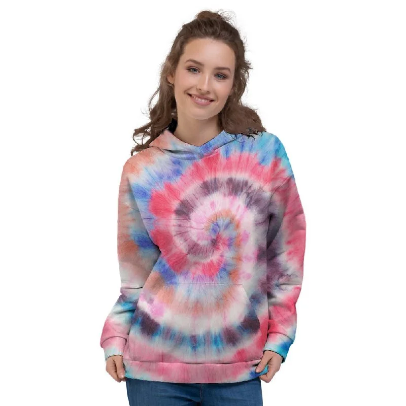 Swirl Rainbow Tie Dye Women's Hoodie