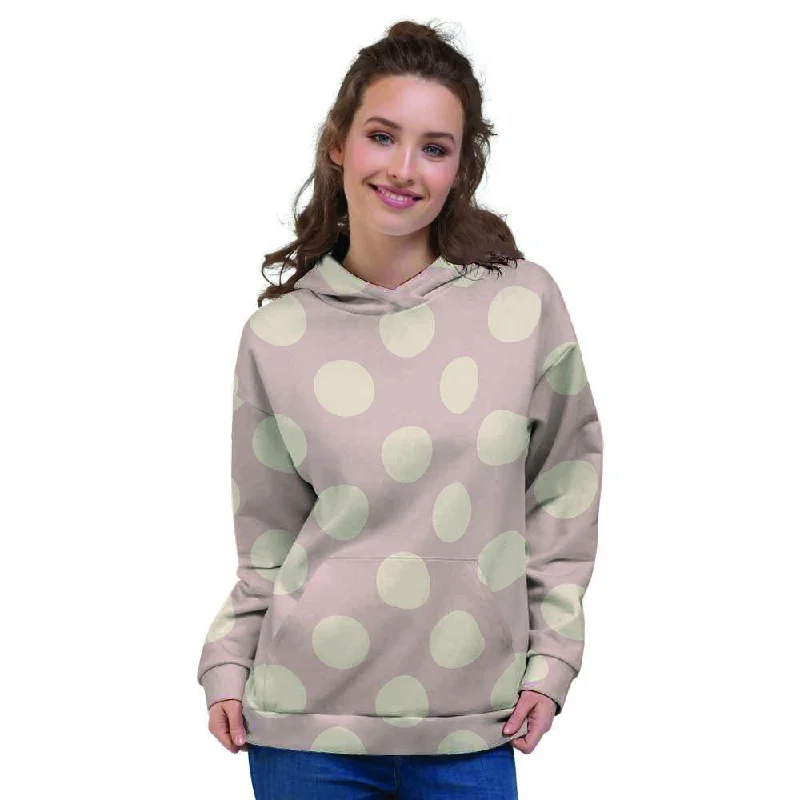 Tan Polka Dot Women's Hoodie