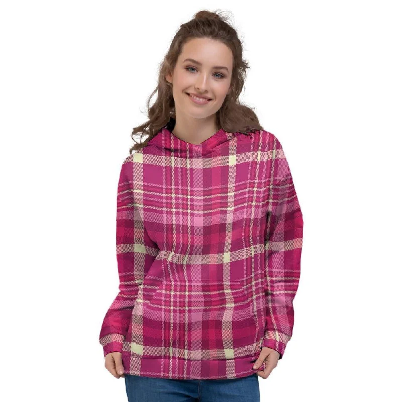 Tartan Pink Plaid Women's Hoodie