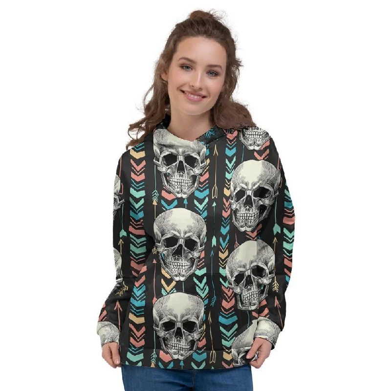 Tribal Skull Women's Hoodie