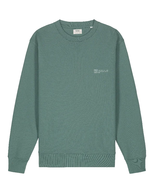 Womens Organic Midweight Sweatshirt in Eucalyptus Green