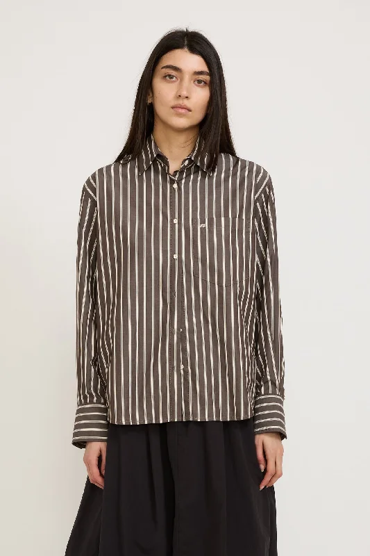 Examine Shirt Umber Stripe