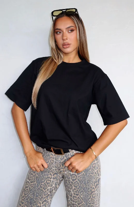 Let It Out Oversized Tee Black