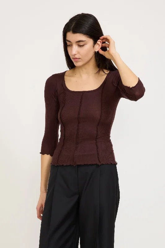 Segment Scoop Top Garnet