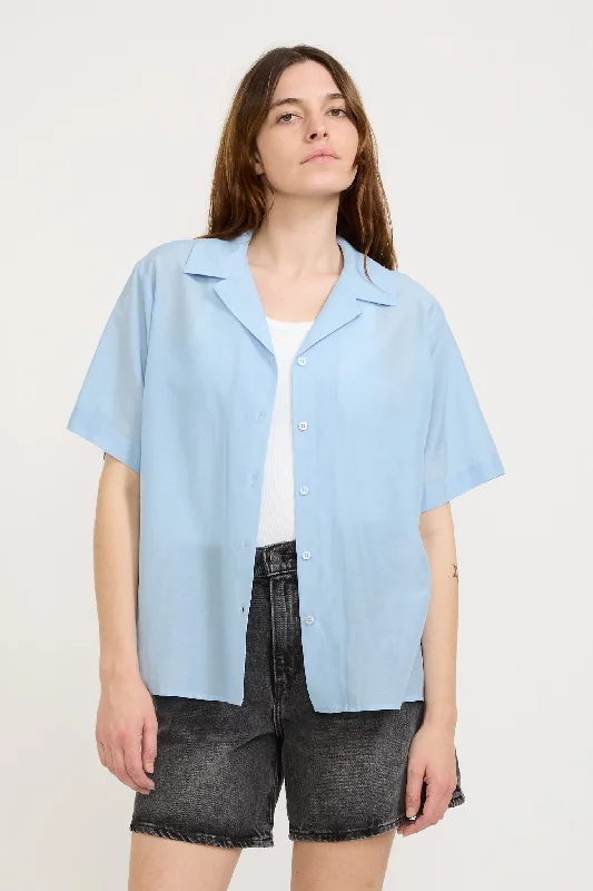 Sheer Resort S/S Shirt Cornflower