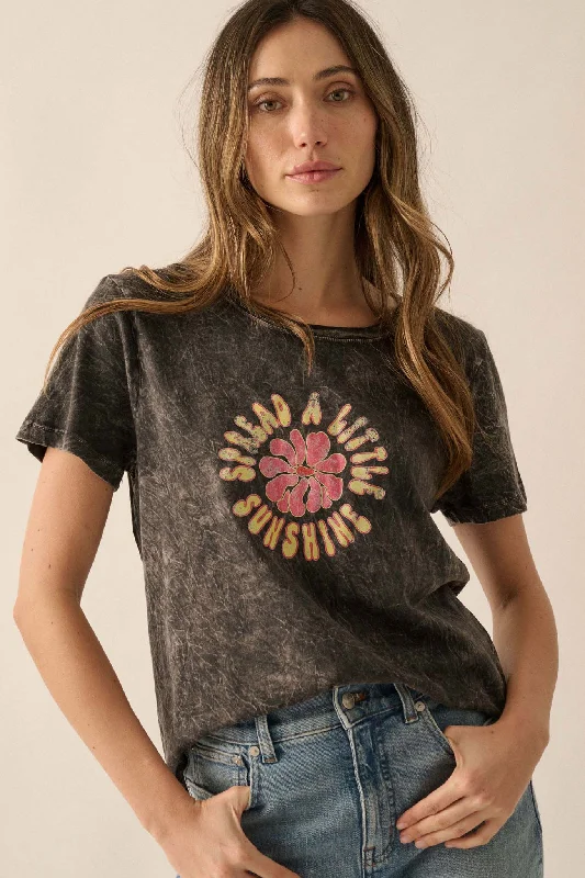 Spread a Little Sunshine Vintage-Wash Graphic Tee