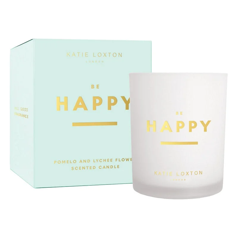 Be Happy Sentiment Candle