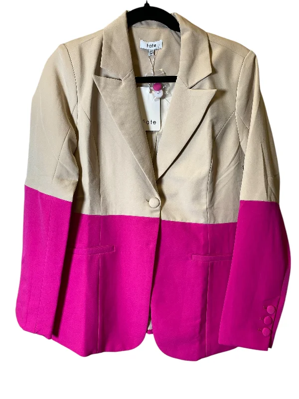 Blazer By Fate In Pink & Tan, Size: M