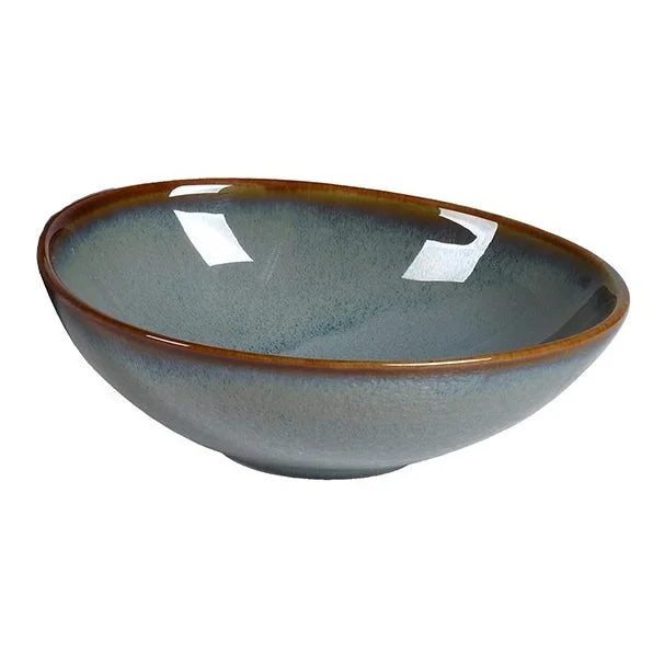 Blue Glazed Ceramic Bowl