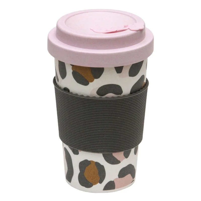 Leopard-print Bamboo Coffee Cup