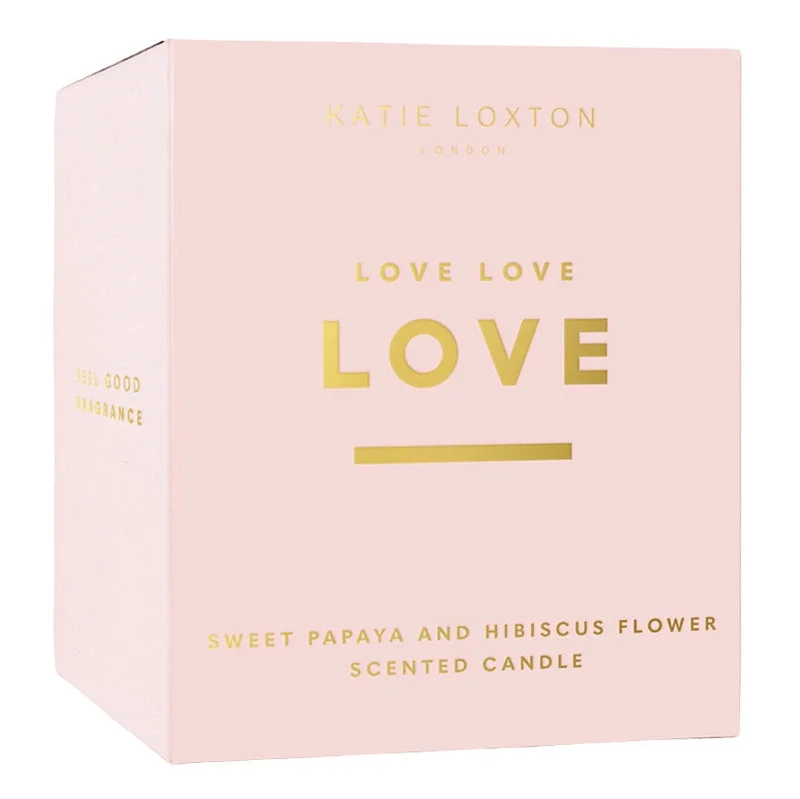 Love Love Love Sentiment Candle