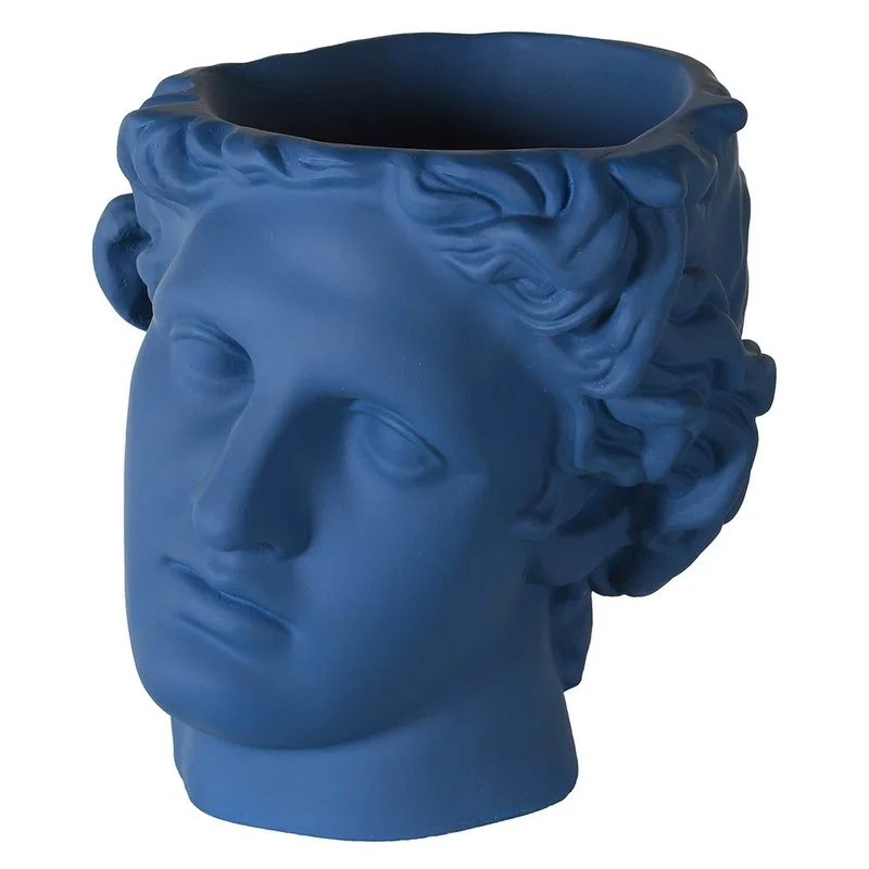 Matt Blue Bust Planter