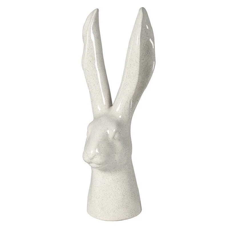 Cream Ceramic Rabbit Head