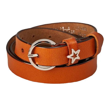 Medium Star Leather Belt Tan