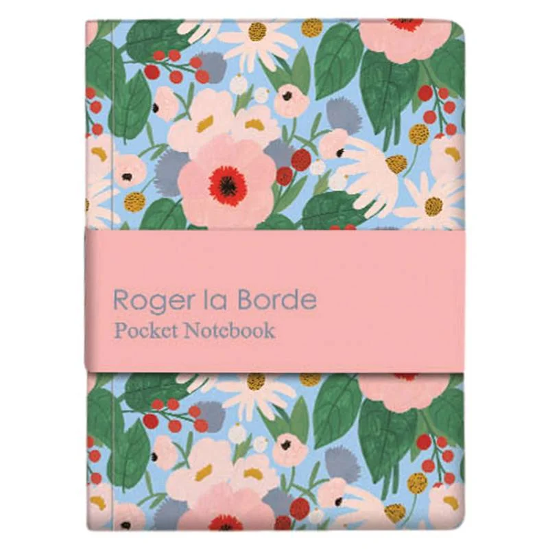 Big Pink Flowers Pocket Notebook