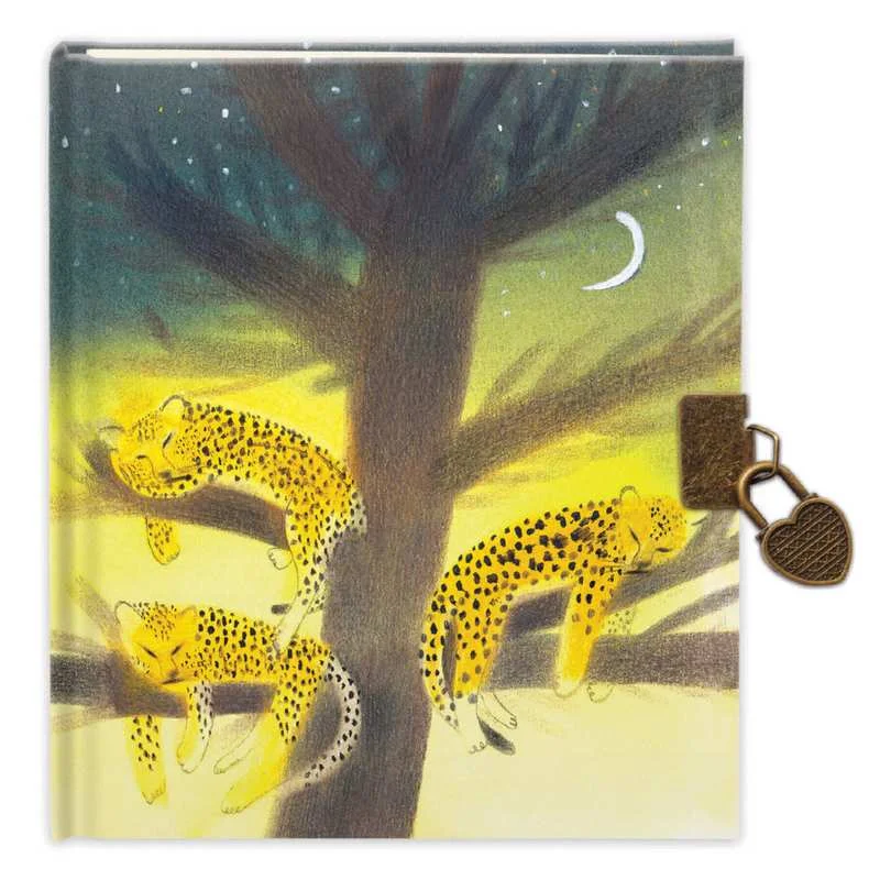 Sleeping Leopards Lockable Notebook